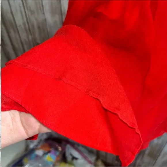 J.Crew Sinclair Vivid Poppy Silk Halter Dress | 0P - Picture 6 of 9